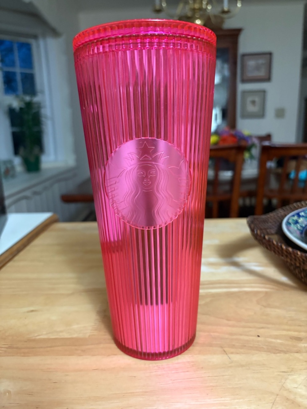 Starbucks Pink Ribbed Reusable Tumbler